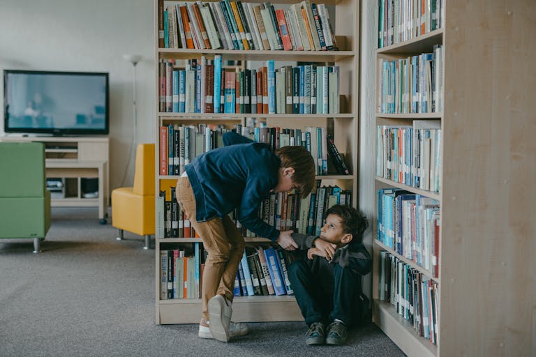 A Kid Getting Bullied in the Library